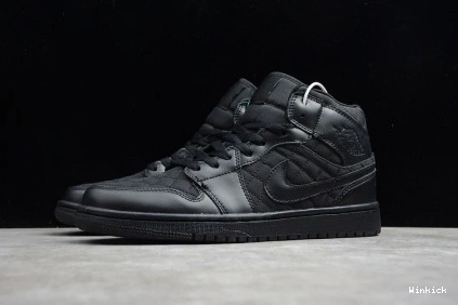AIR DB6078-001 QUILTED MID 1 BLACK JORDAN 0828